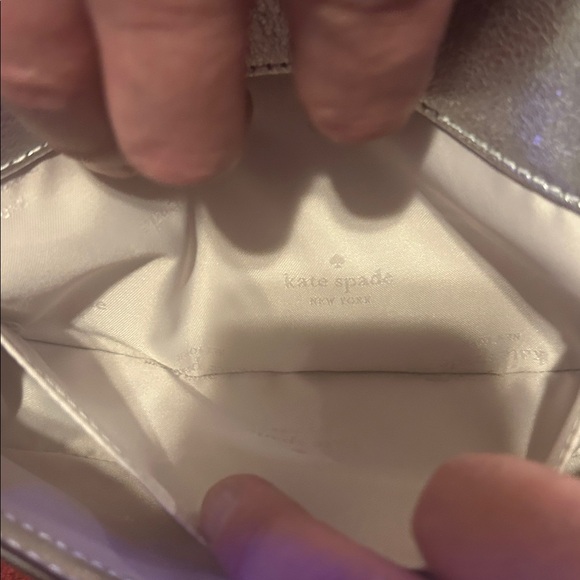 🩶BRAND NEW WITH TAGS🩶Kate Spade Metallic Silver Shoulder Bag - Picture 9 of 16